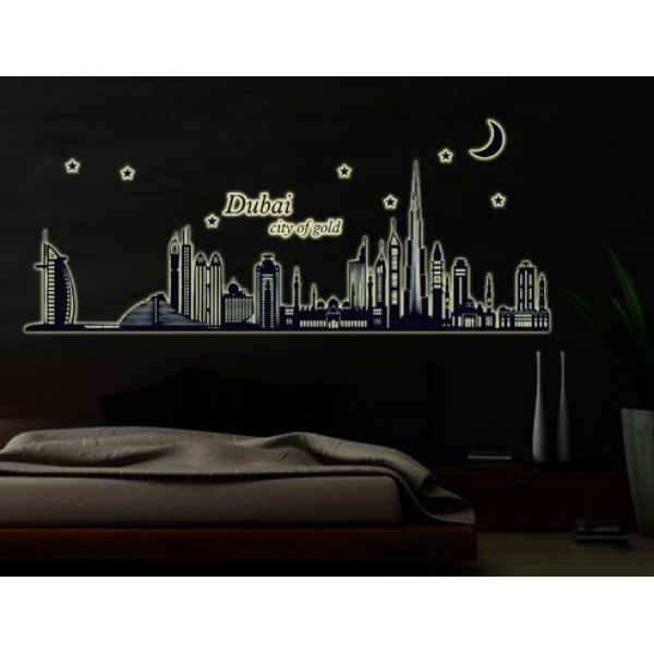 Wall sticker Ogromna svjetleća naljepnica Dubai