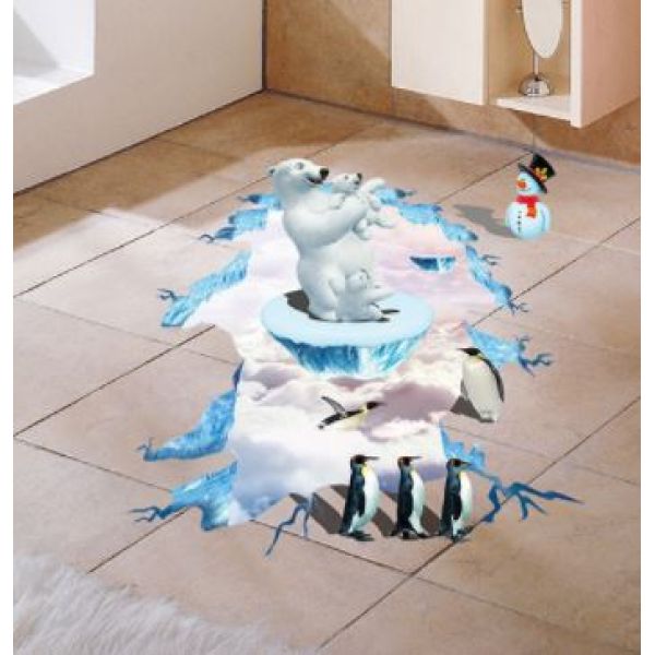 3D wall sticker Polarni svijet dimenzije 90x60 cm