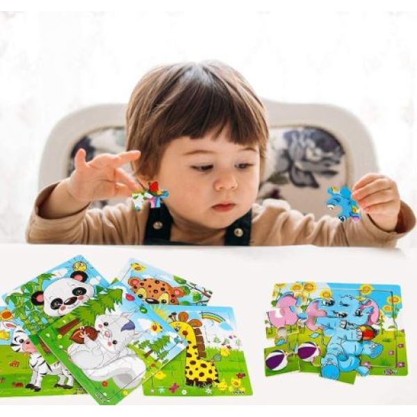 Paket 5x Drvene puzzle za djecu mix modela