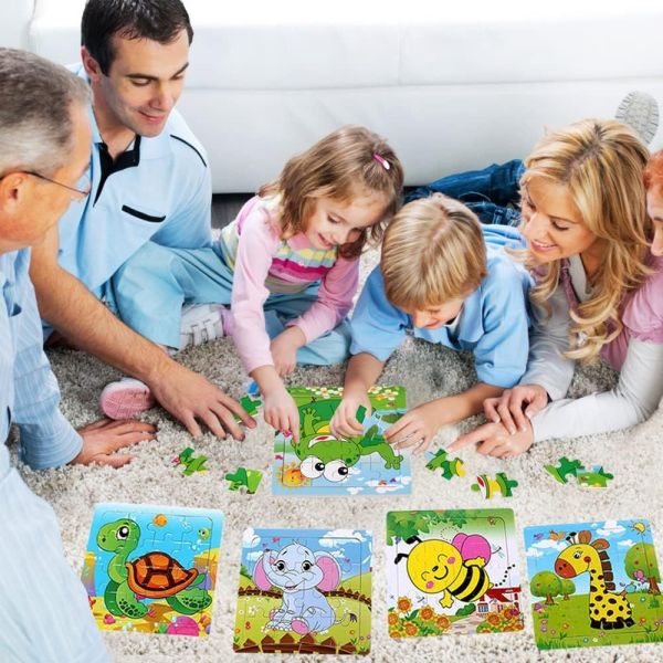 Paket 5x Drvene puzzle za djecu mix modela