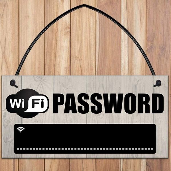 Drveni viseći znak za WiFi lozinku
