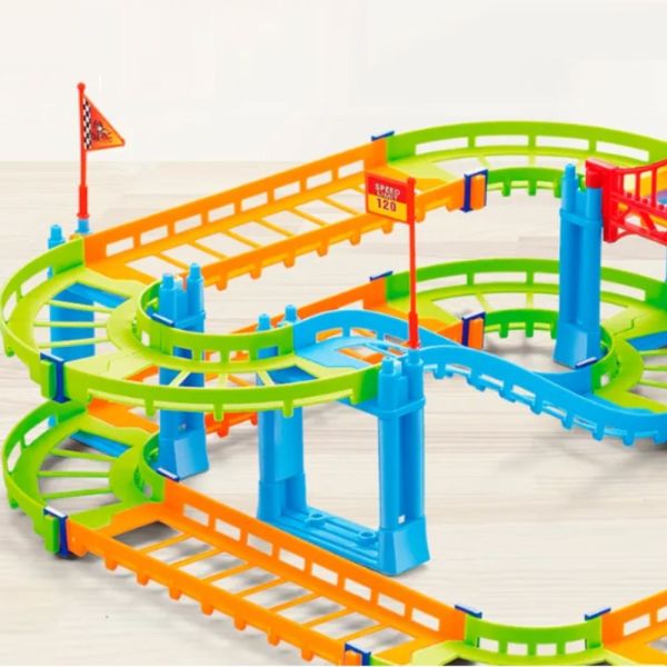 Dječji konstrukcijski set trkaće staze i autić - Rollercoaster