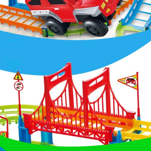 Dječji konstrukcijski set trkaće staze i autić - Rollercoaster